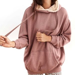 Aerie Spring Street Fur-Lined Oversized Hoodie
